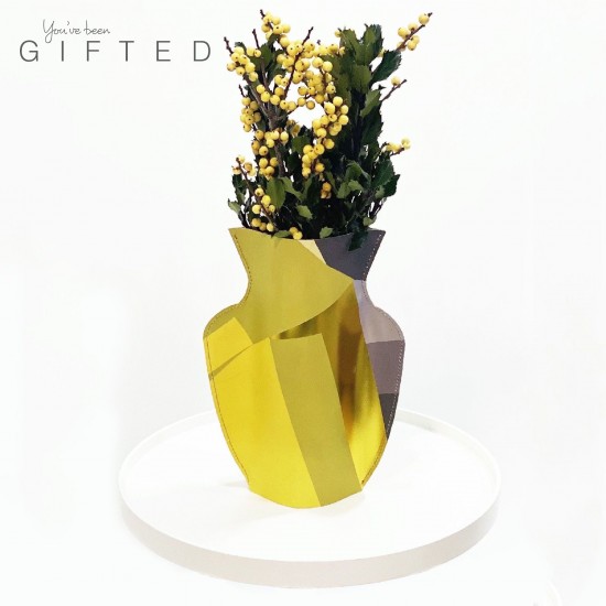 Gifted Paper Vase - Goldy